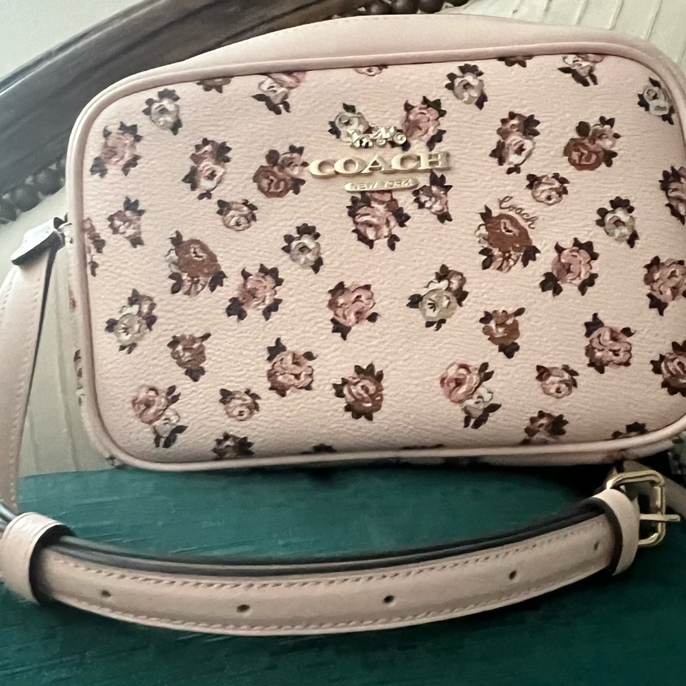 Coach Pink Floral Crossbody Bag - Picture 6 of 9